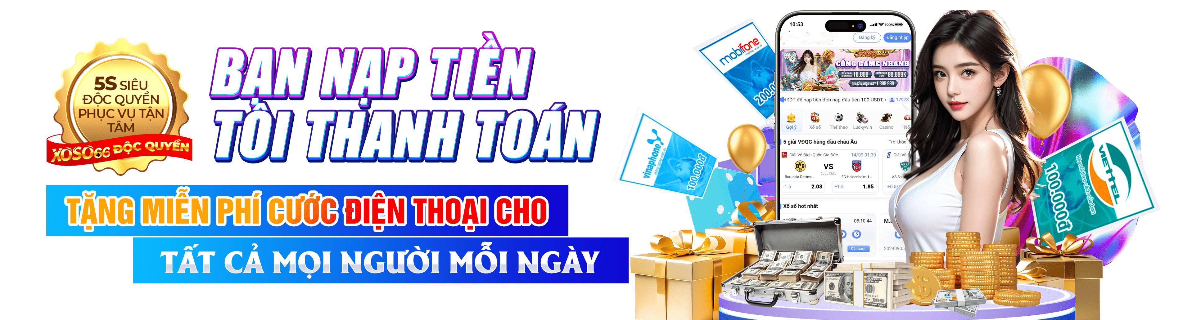 Hình ảnh quảng cáo của 66win hiển thị nền tảng và các lợi ích